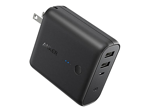 Anker PowerCore Fusion 5000 - Power bank / power adapter - IQ - 2 output connectors - black
