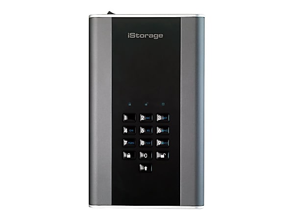 iStorage diskAshur DT² - Hard drive - encrypted - 12 TB - external (desktop) - USB 3.1 - FIPS 140-2 Level 3, FIPS 197, 256-bit AES-XTS - graphite - TAA Compliant