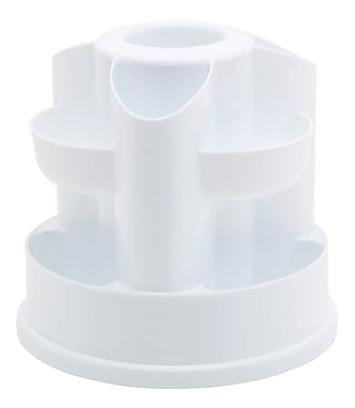 Realspace® Rotating Desktop Organizer, 8"H x 8"W x 7-3/4"D, White