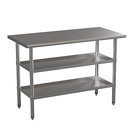 Flash Furniture Stainless Steel Work Table 34 12 H x 48 W x 24 D