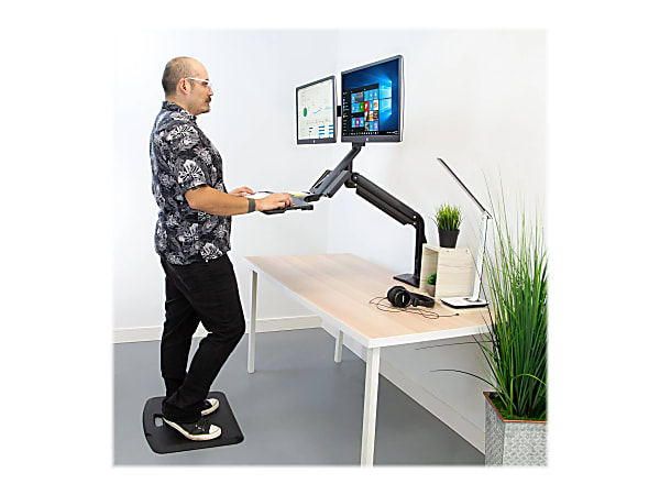 Mount It MI 7984 Dual Monitor Sit Stand Desk Riser Workstation