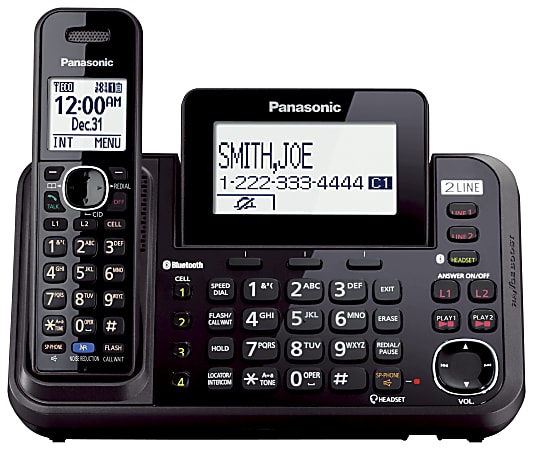 Panasonic® KX-TG9541B DECT 6.0 Digital 2-Line Expandable Cordless