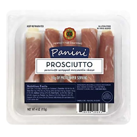 Daniele Genoa Panini Prosciutto-Wrapped Mozzarella Cheese, 4 Oz, Box Of 4 Packs