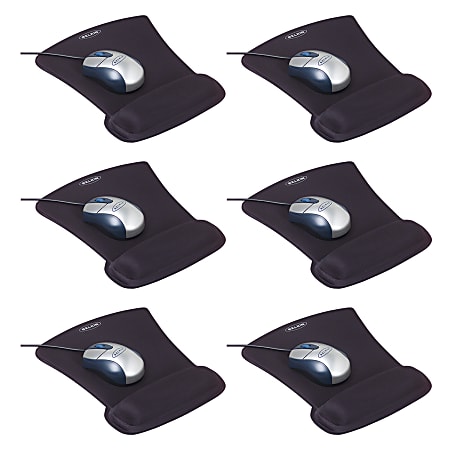 Belkin WaveRest Gel Mouse Pad (Black), 6 Pack