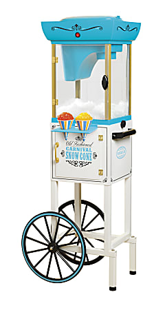 Nostalgia Electrics Snow Cone Cart, 48", Blue/White