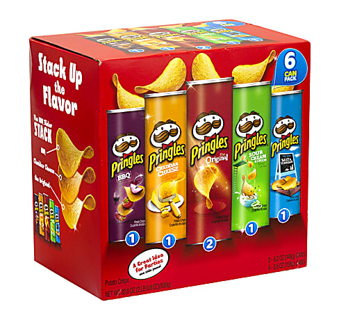 Depot Pack Flavor Office Variety 5 Pringles Crisps - Potato