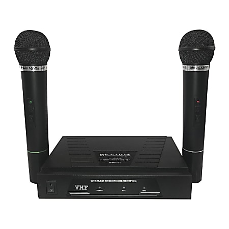Blackmore Pro Audio Dual-Channel VHF Wireless Microphone System, Black, BMP-51