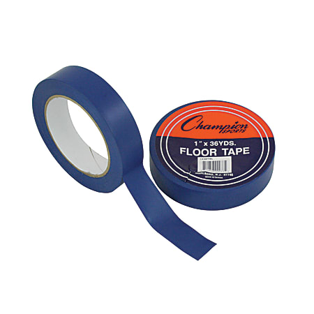 Champion Sports Vinyl Floor Tape, 1" x 36 Yd., Blue