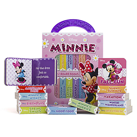 Phoenix International Kids' My First Library Minnie Mouse Books, Set Of 12 Books