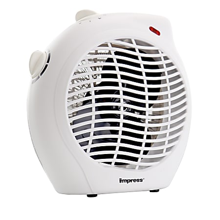 Impress 750 To 1500W Dual-Setting Electric Fan Heater With Thermostat, 10" x 5"