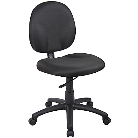 Boss Office Products Fabric Wide Back Task Chair, Black