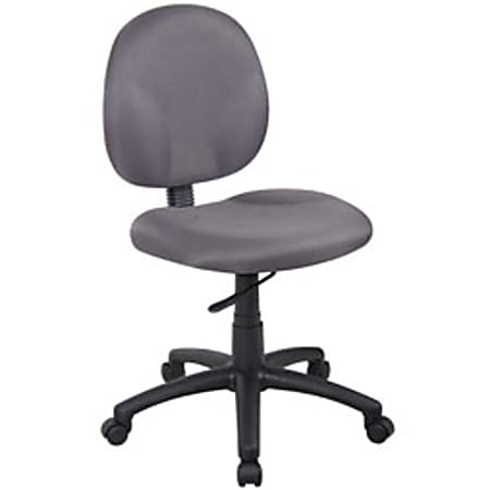 Boss Wide Seat Fabric Task Chair, Gray/Black Frame