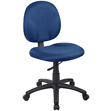 Boss Wide Seat Fabric Task Chair, Blue/Black