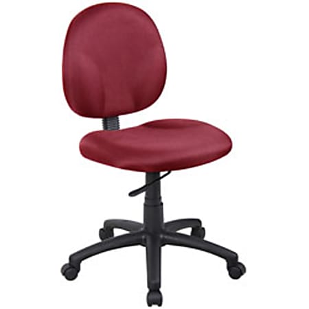 Boss Wide Seat Fabric Task Chair, Burgundy/Black