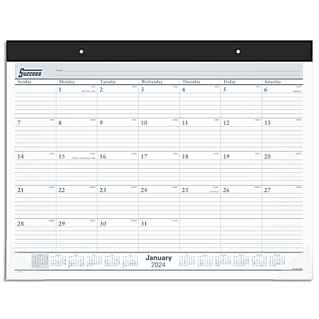 2024 AT-A-GLANCE® Monthly Desk Pad Calendar, 21-3/4" x 17", January To December 2024, ST2400