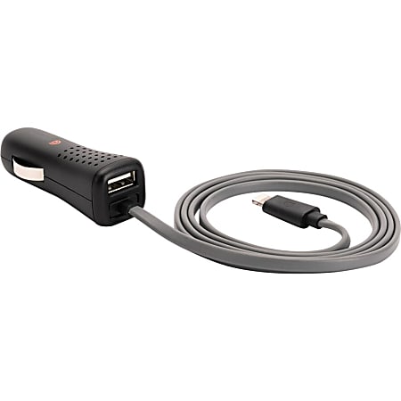 Griffin PowerJolt Dual Car Charger with Lightning Connector 12 Watt - 12 V DC Input - 5 V DC/2.40 A Output
