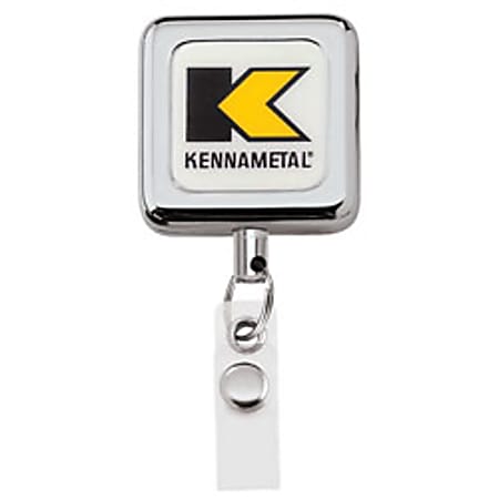 Square Metal Retractable Badge Holder