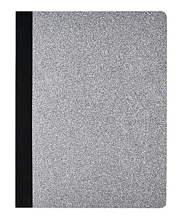 Divoga® Composition Notebook, Glitter Collection, Wide Ruled, 160 Pages (80 Sheets), Silver