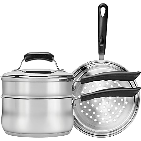 Range Kleen CW2011 Steamer - Dishwasher Safe - Oven Safe - 3 quart - 2nd Saucepan 3rd Saucepan - Stainless Steel Body
