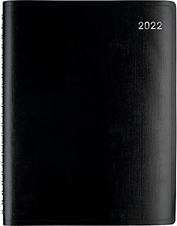 Office Depot® Brand Weekly/Monthly Planner, 5" x 8", Black, January To December 2022, OD711400