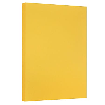JAM Paper® Vellum Bristol Card Stock, Goldenrod, Ledger (11" x 17"), 67 Lb, Pack Of 250