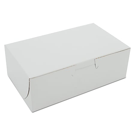 SCT® Bakery Boxes, 2 1/8" x 6 1/4" x 3 3/4", White, Pack Of 250