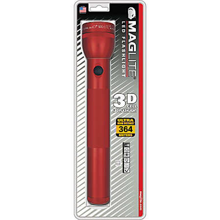 Mag 3D Cell LED Handy Torch - LED - 3W - D - Aluminum - Red
