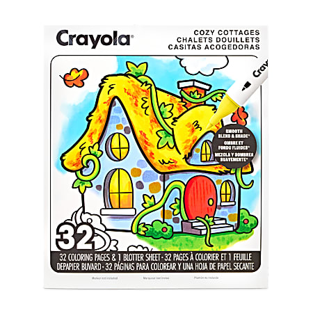 Crayola 32 pg. Adult Coloring Book, Cozy Cottages