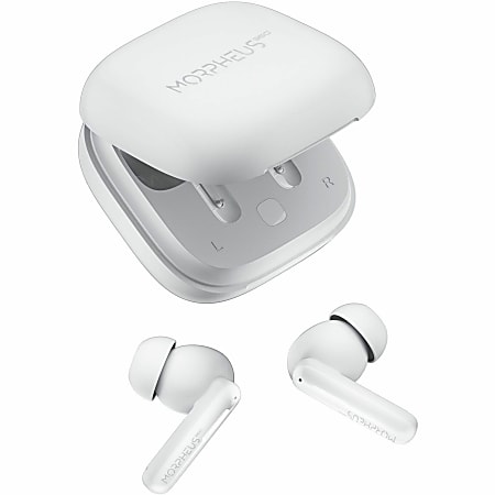 Morpheus 360 Nemesis ANC Wireless Noise Cancelling Headphones | Bluetooth Earbuds | 30H Playtime | TW2750W | - Stereo - 10mm Graphene Drivers - True Wireless - Feed Forward NC - Binaural - In-ear - 4 ENC Reduction Microphones - Waterproof IPX5 - White