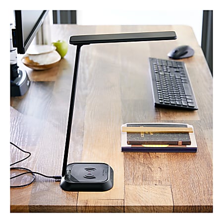Vari LED Task Lamp Wireless Charger 15 H x 5 W x 5 D Black