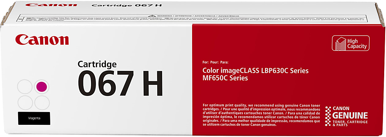 Canon® 67 Magenta High Yield Toner Cartridge, 5104C001