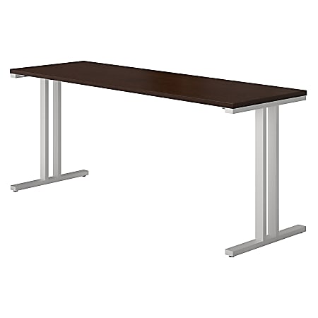 Bush Business Furniture 400 Series Training Table, 72"W x 24"D, Mocha Cherry, Premium Installation