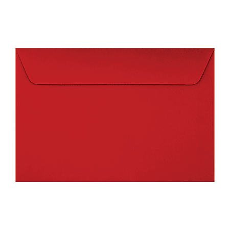 LUX Booklet 6" x 9" Envelopes, Peel & Press Closure, Holiday Red, Pack Of 1,000