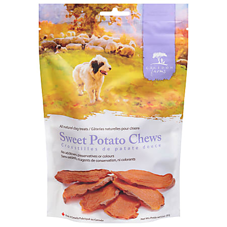 Caledon Farms Sweet Potato Chews Dog Treats, 9.3 Oz, Total Qty 4