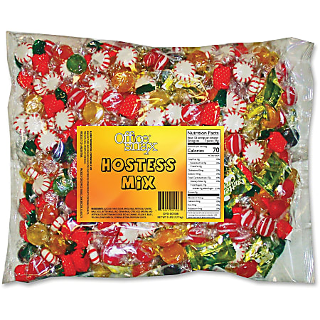 Office Snax Hostess Mix Candy Assortment - Grape, Cherry, Lime, Lemon, Cinnamon, Strawberry, Starlight Mint, Butterscotch, Butter Creme - Individually Wrapped - 5 lb - 1 / Bag