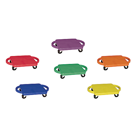 Champion Sports Standard Scooters With Handles, Assorted Colors, Pack Of 6