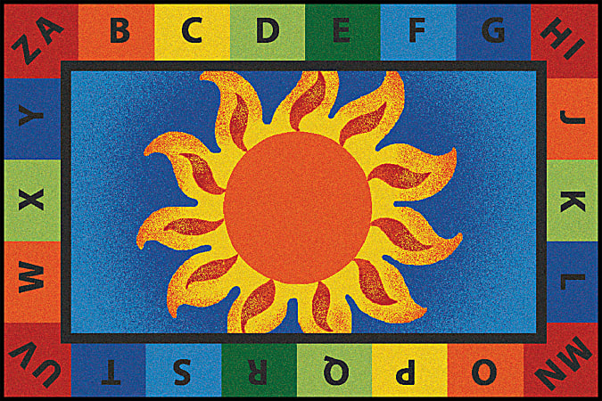 Carpets for Kids® KID$Value Rugs™ Alphabet Sunny Day Rug, 3' x 4 1/2' , Blue