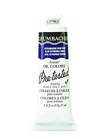 Grumbacher P307 Pre-Tested Artists' Oil Colors, 1.25 Oz, Ultramarine Blue Deep, Pack Of 2