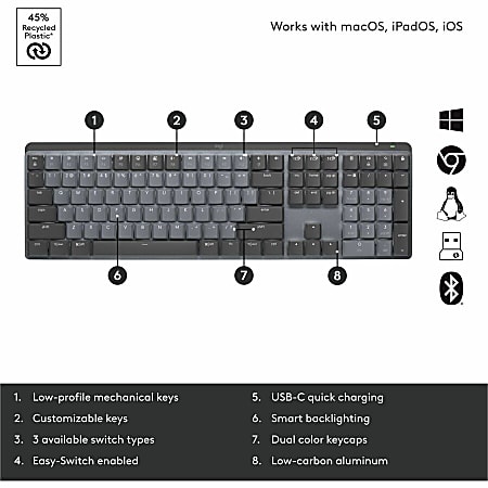 Logitech MX Mechanical Wireless Illuminated Performance Keyboard