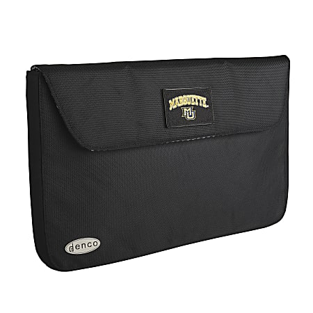 Denco Sports Luggage NCAA Laptop Case With 17" Laptop Pocket, Marquette Golden Eagles, Black