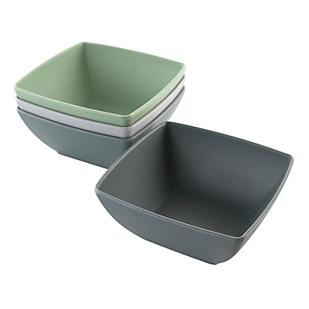 Gibson Home Grayson 4-Piece Bowl Set, 6", Assorted Colors