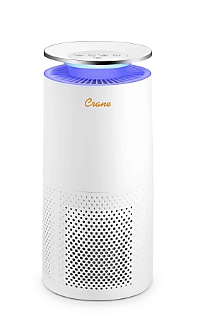 Crane Ultra Premium True HEPA Air Purifier, 500 Sq. Ft. Coverage, 18-3/4" x 9-1/2"