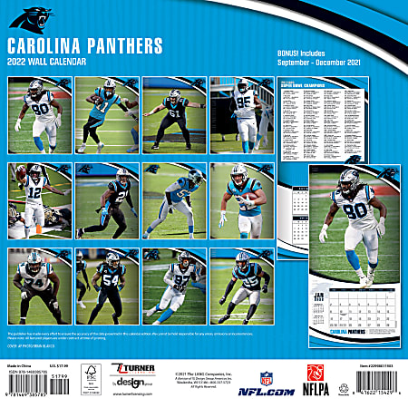Panthers Schedule 2022 Lang Wall Calendar Carolina Panthers 2022 - Office Depot