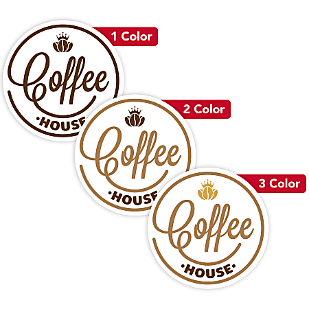 Custom 1, 2 Or 3 Color Printed Labels/Stickers, Round, 6", Box Of 250