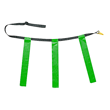 Champion Sports Adult Triple Flag Football Belts, Green/Yellow, Pack Of 12