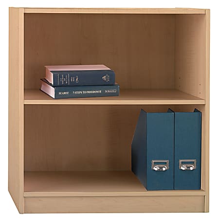 Realspace® Basic Bookcase, 2-Shelf, 29 9/16"H x 27 11/16"W x 11 1/2"D, Sand Maple