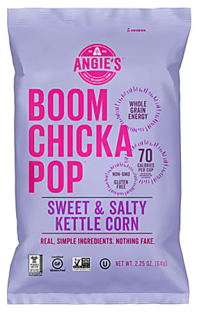 Angies BOOMCHICKAPOP Sweet Salty Kettle Corn 2.25 Oz Bag Office