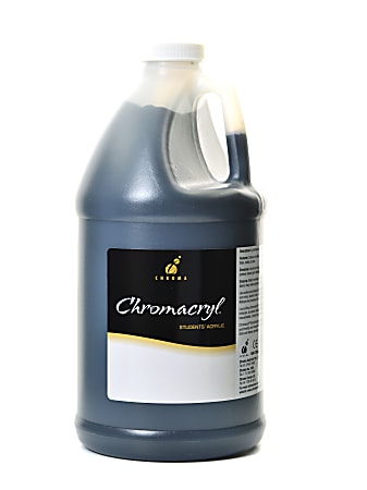 Chroma Chromacryl Students' Acrylic Paint, 0.5 Gallon, Black