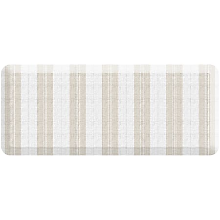 GelPro Designer Comfort Polyurethane Anti-Fatigue Mat For Hard Floors, 20” x 48”, Taylor Khaki