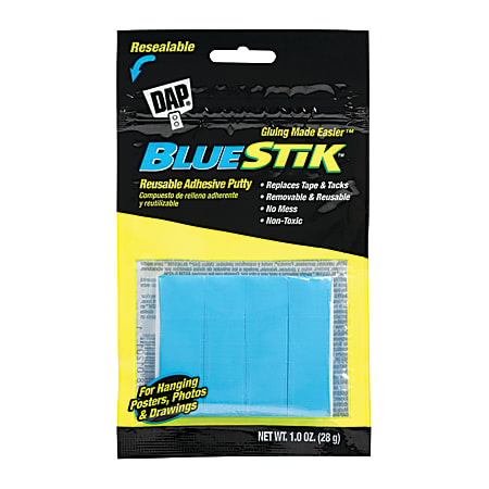 DAP® BlueStik™ Reusable Adhesive Putty, 1 Oz, Pack